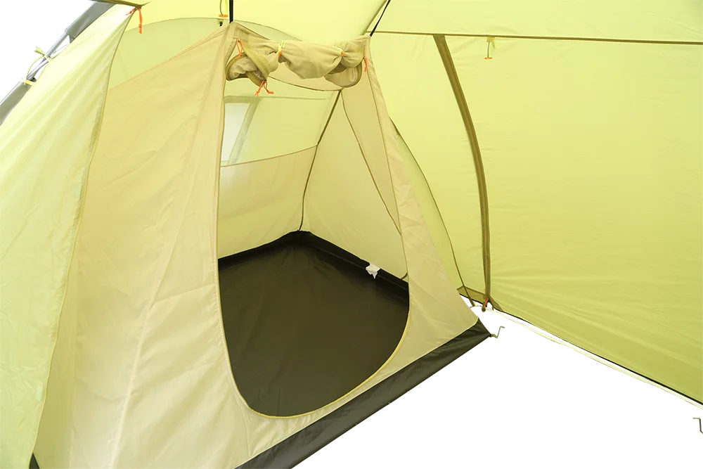 
ROOMY TWO ROOM FAMILY TENT ALUMINUM POLE 6 PERSON POLYESTER DOUBLE LAYERS CAMPING TENT 