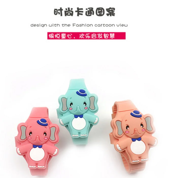 Custom  design cartoon animal fashion digital LED luminous Smart Kids Watch For Baby Child