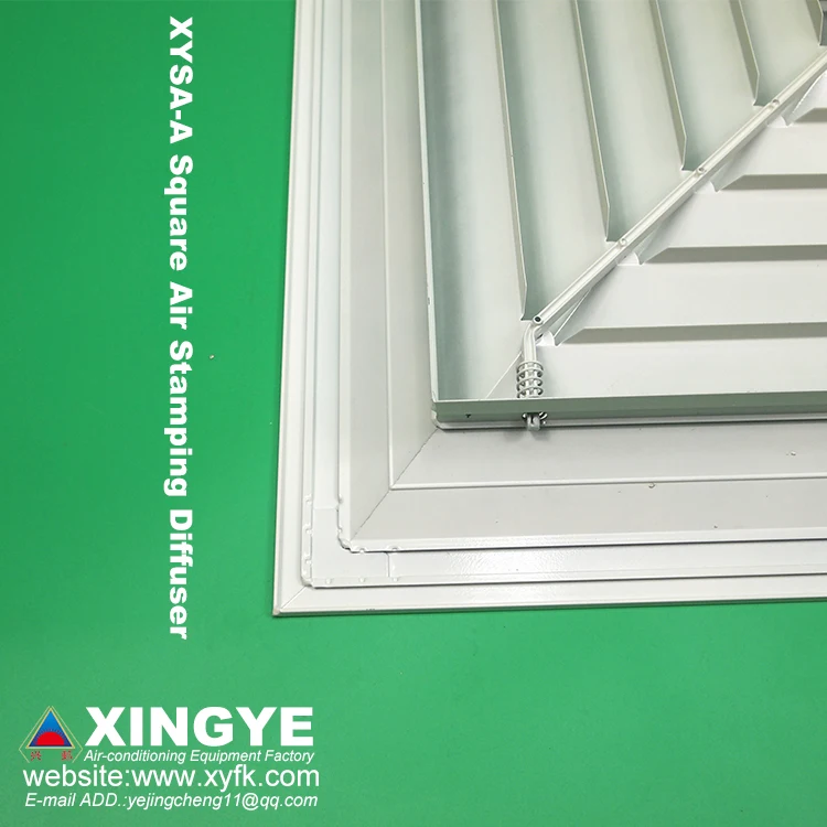 air ventilation system Air conditioner Ceiling HVAC square cheap stamping diffusers louvers grilles good quality XYSA-A600