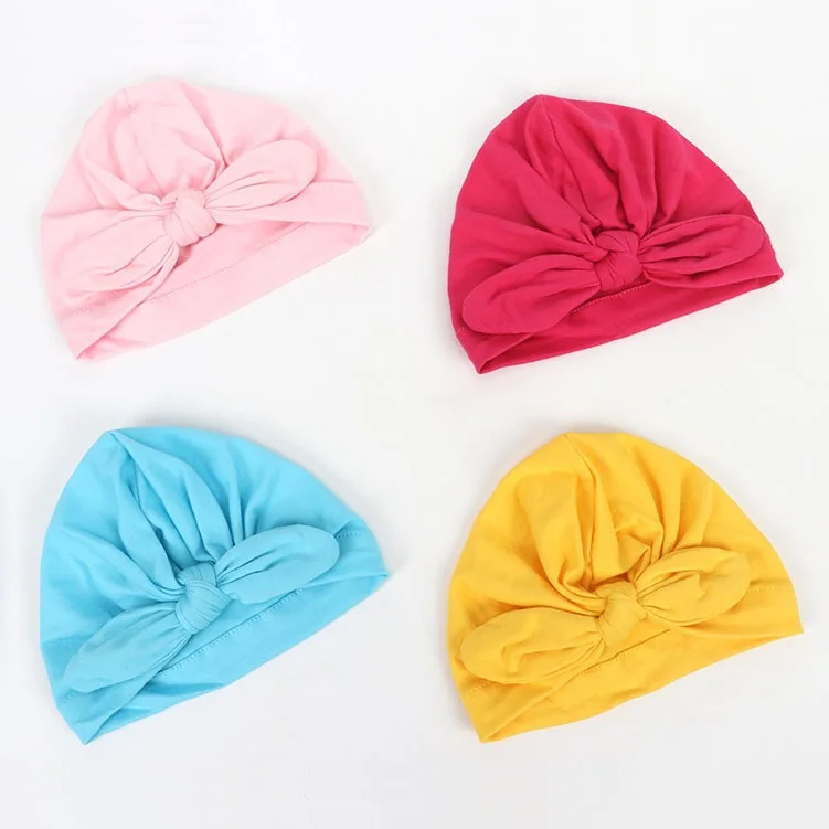 
Newborn Hospital Hat Infant Baby Hat Cap with Big Bow Soft Cute Knot Nursery Beanie 