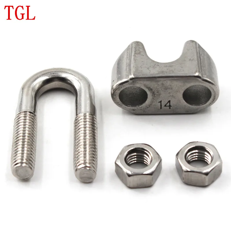 Different size Stainless steel wire rope clamp Wire rope clip  clamp wire rope loop clamp 304