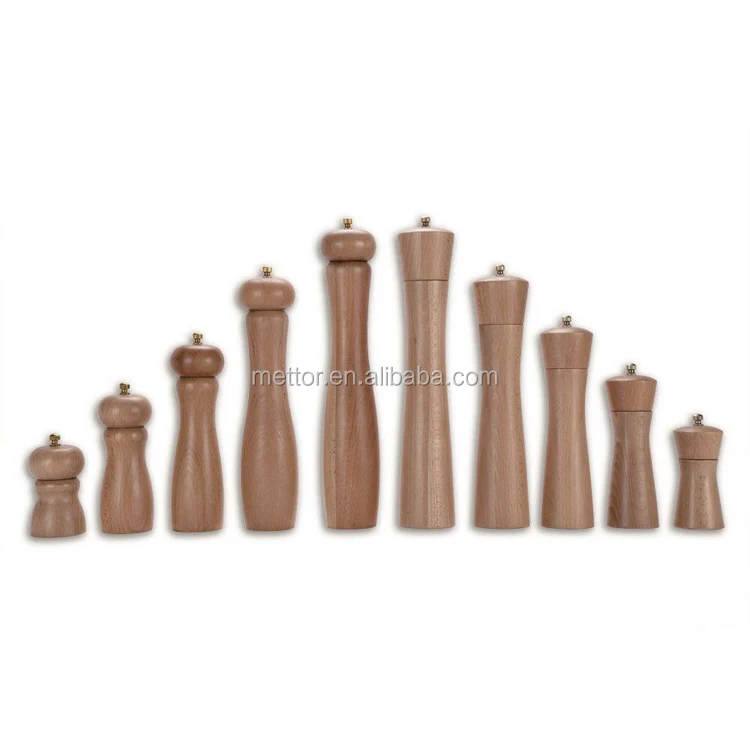 Hot Sale Manual Wooden Salt&pepper Grinder/Home pepper mill set
