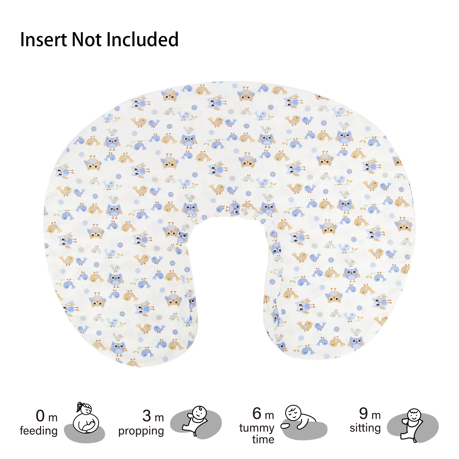Cartoon Owl Printed Infant Pregnancy Moms Feeding Nursing Pillow Cover