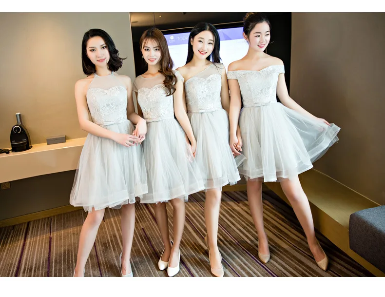 ZHF261, 2018 г., новый дизайн, кружевное короткое платье невесты и подружки невесты