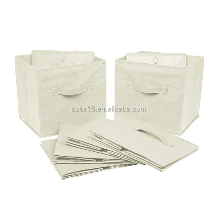 reusable storage box foldable cloth organizer storage  bin  multifunction non-woven Drawer Basket Clothes Storage cube kit