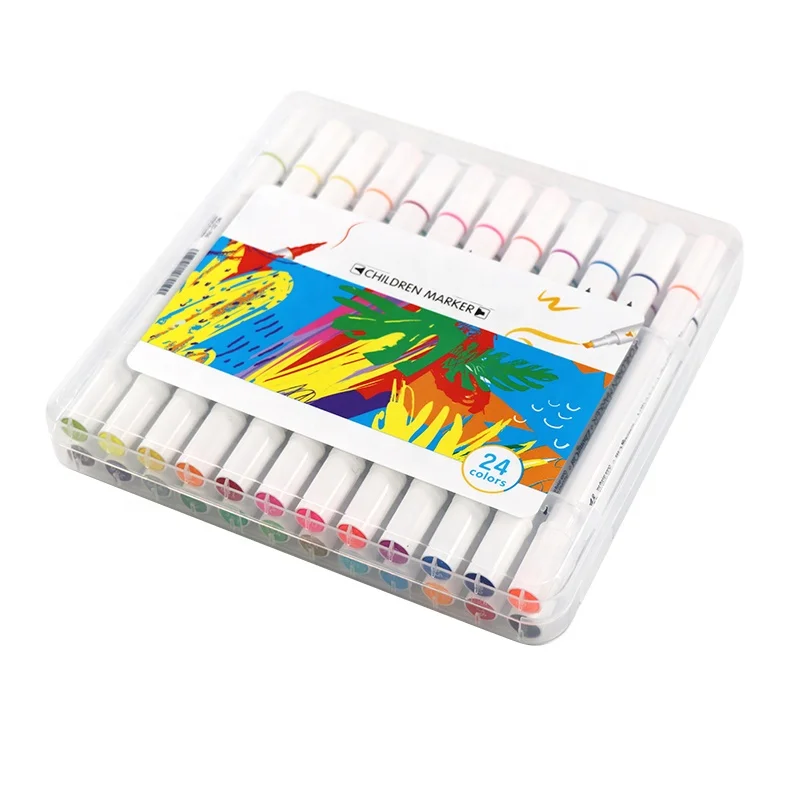 24 Colors dual tip touch art pen marker