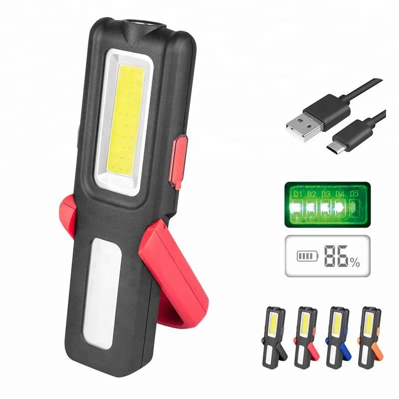 High power camping torch multifunctional magnetic flashlight outdoor cob led work light