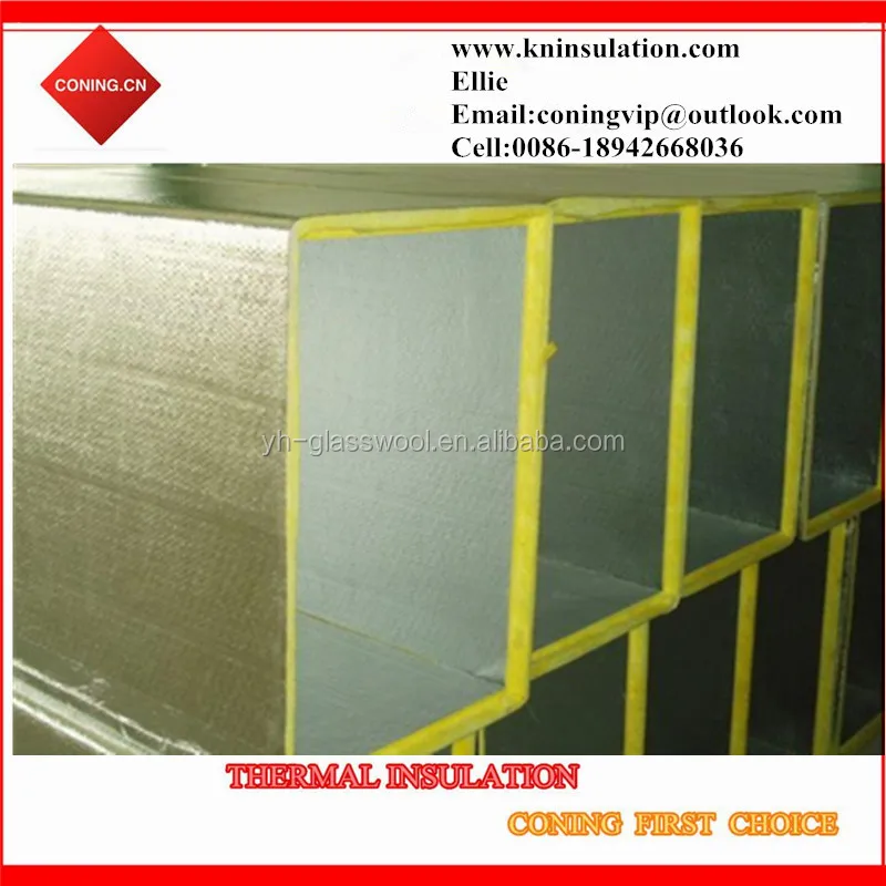 Acoustic and soundproof Glass wool with black veil