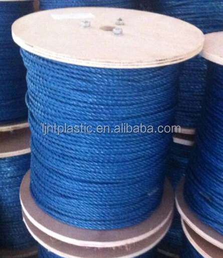 3 strands blue polypropylene PP Rope in split film