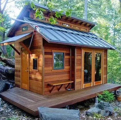 Low cost prefab wooden bungalows