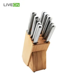 9 pcs Knife Set Kitchen Knife set Block Set Knife with Integrated Hollow Handle
