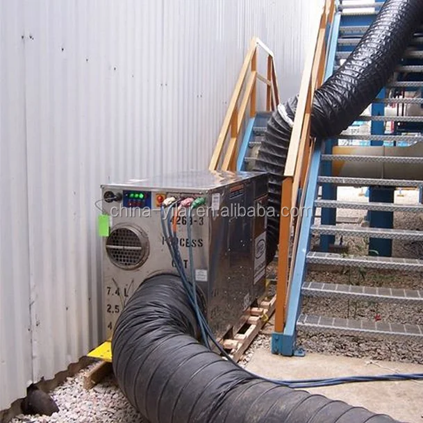 high temperature resistant flexible duct for air heater, pvc coated fabric air duct with belt