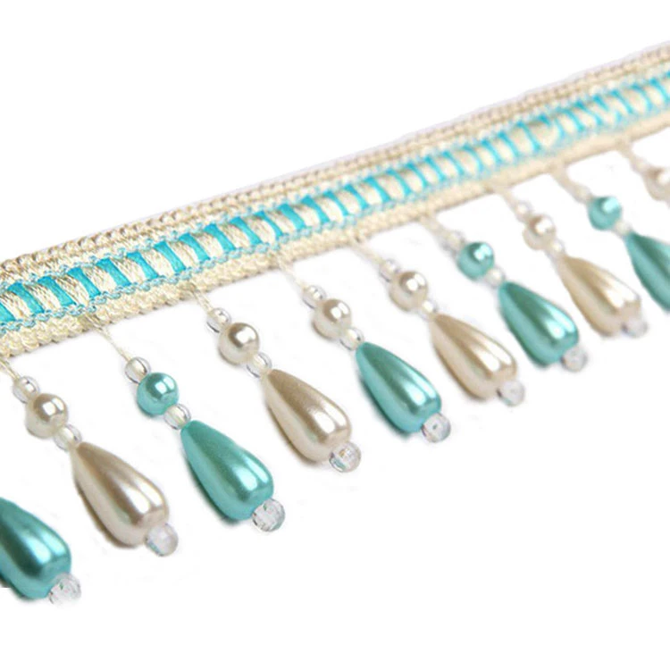 Стеклянные бусины отделка бахромой из бисера стеклянные декоративные украшения горного хрусталя для подушек