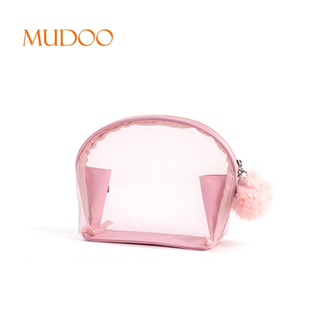 Women Nylon Cosmetic Bag Travel Makeup Organizer Mesh Bag