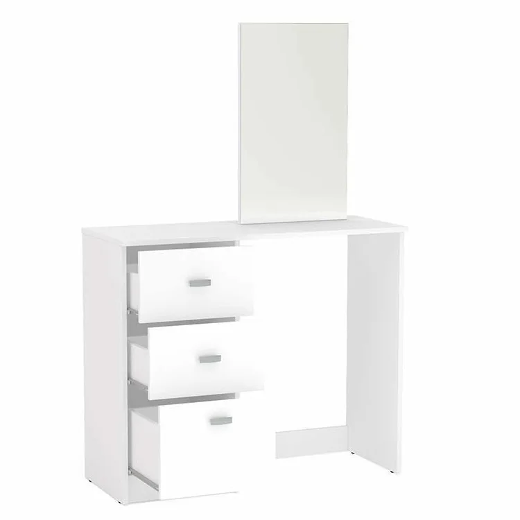 Easy assemble cosmetics dressing table White Color Makeup Organizer for vanity Vanities Desk with Mirror for Makeup