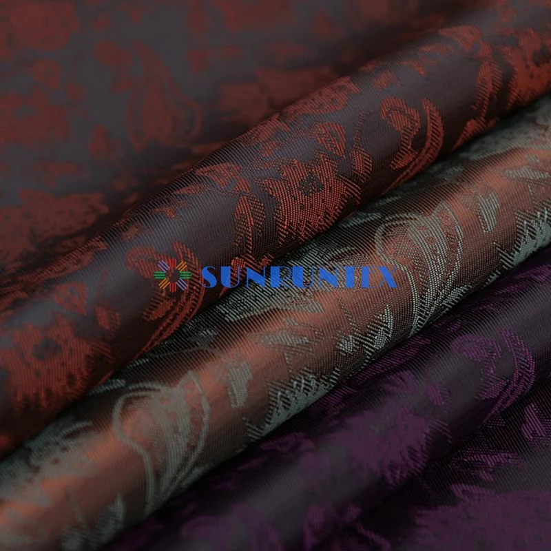 smooth hand feeling polyester and viscose jacquard fabric