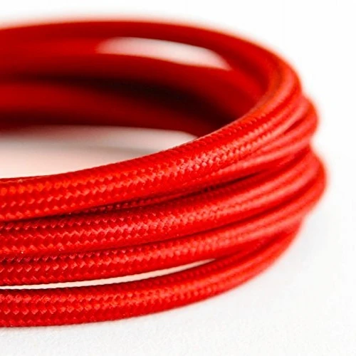 Indoor Lighting Colorful Fabric Covered Electrical Wire Textile Braided Power Cable PVC Copper Insulated Stranded 2*0.75mm VDE