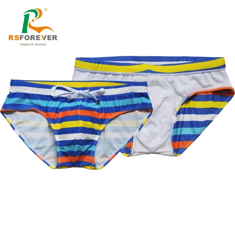 Custom full printing swimwear men brief, Dye sublimation printing quick dry fabric men swim wear