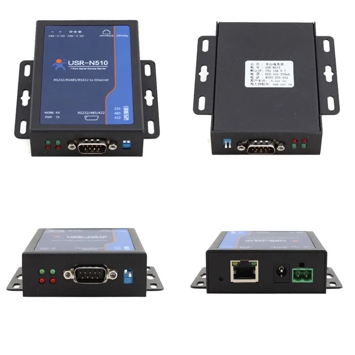 USR-N510 Industrial Modbus RTU Ethernet Converters Serial RS232 RS485 RS422 to TCP Ethernet with Webpage