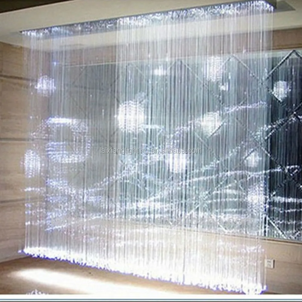 Side and End glow 3*0.75mm sparkle fiber optic cables fancy curtain with your logo or with your design