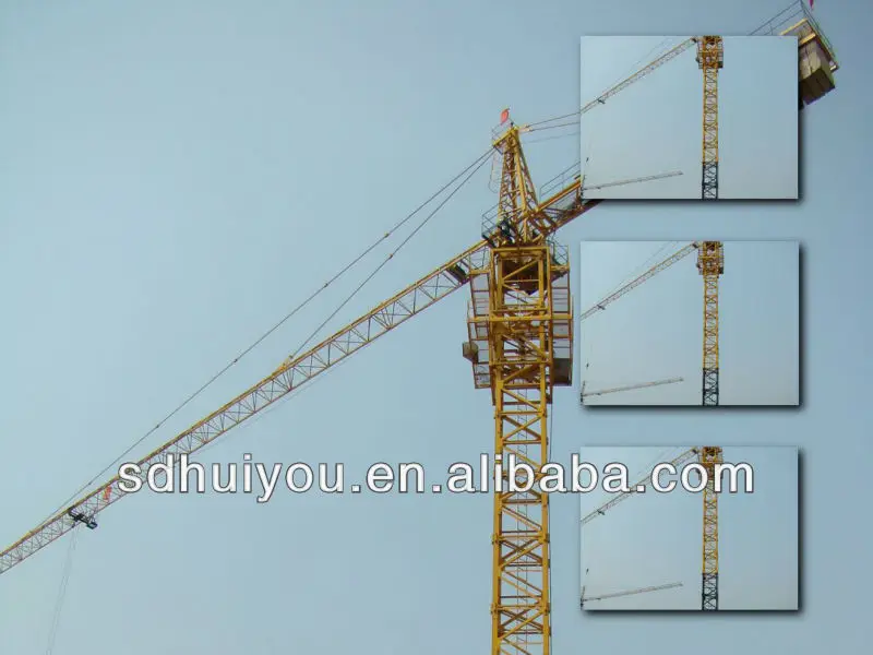 
small qtz40 manual construction telescopic tower crane 