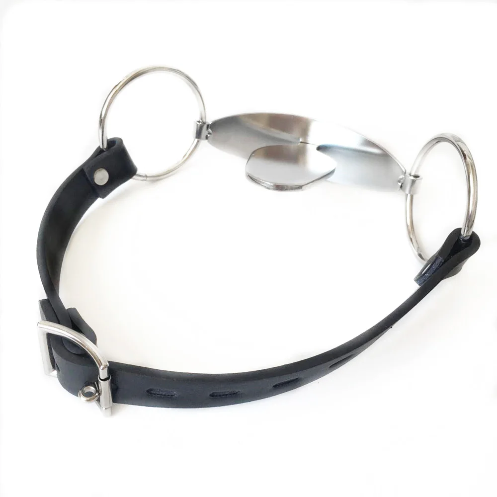 Stainless steel open mouth gag Tongue flail sex slave bdsm bondage restraints bdsm fetish wear adult game sex toys for women men