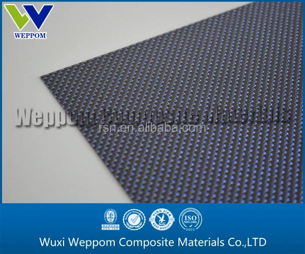 
3K Hybrid Twill Woven Kevlar Aramid Carbon Fiber sheet 5mm 