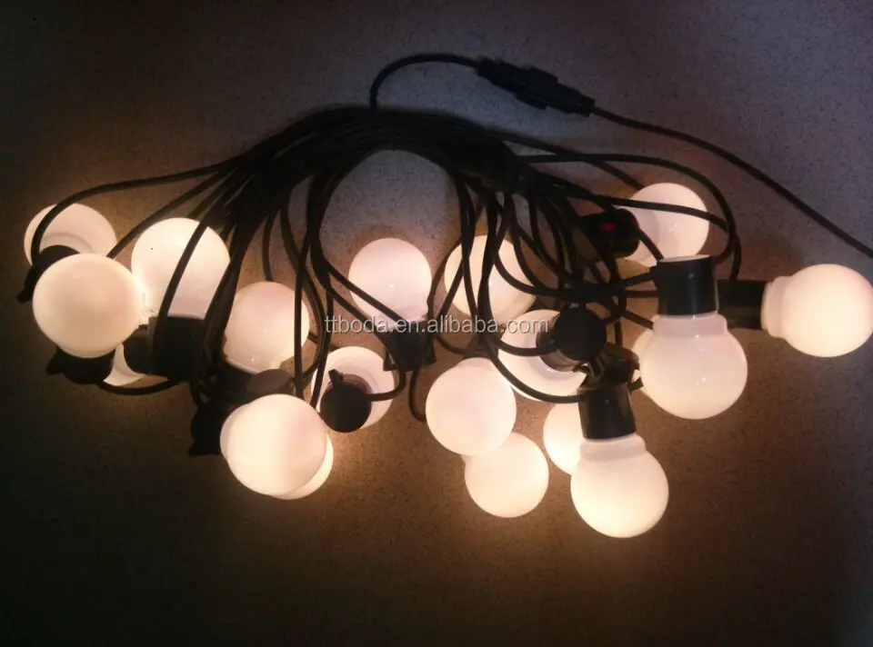 20 LED big ball milky cover festoon lights