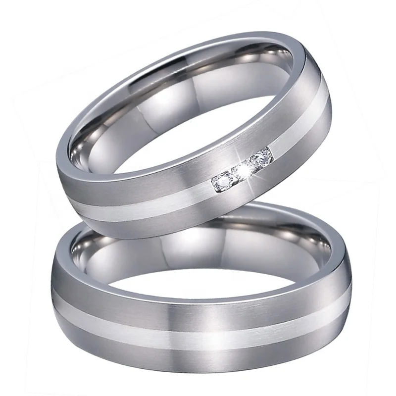 Factory Wholesale titanium couple wedding rings for men and women 925 sterling silver ring anillos bague