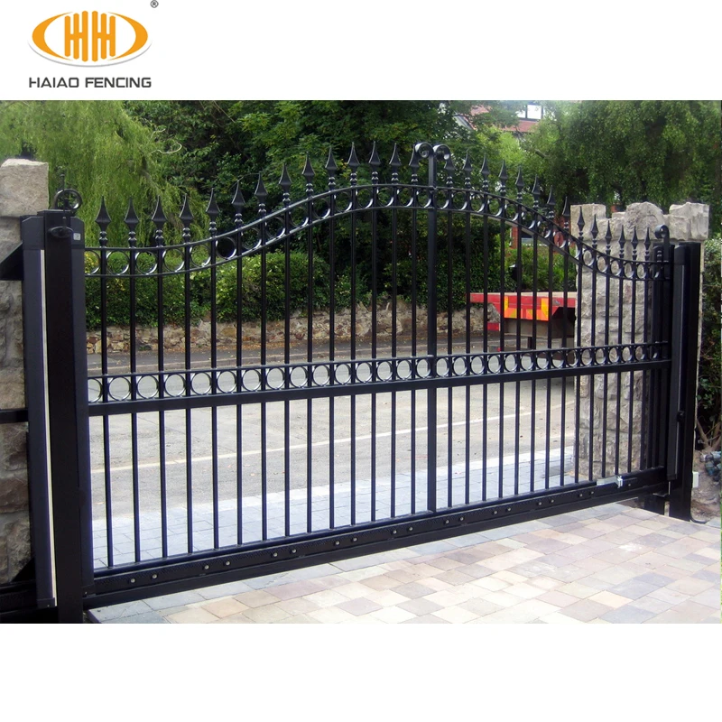 Best Quality iron square tube gate sliding designs Aluminum slide gates
