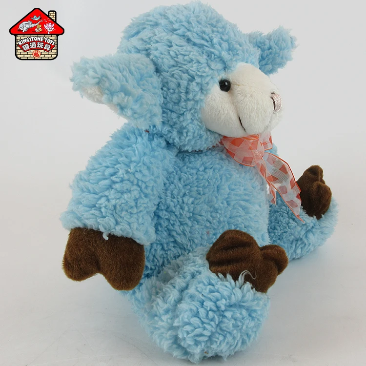New designed fluffy lovely soft cotton plush sheep toy for babi doll