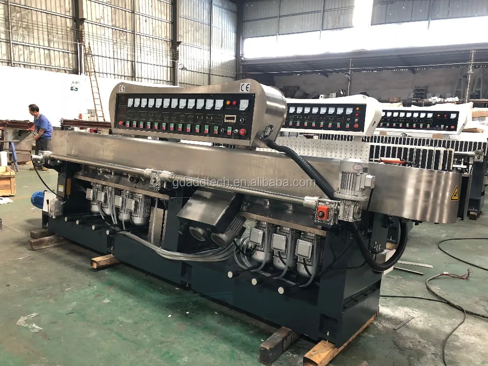ADZM11325 Glass straight Line edging machine / 11 motors with Stainless steel