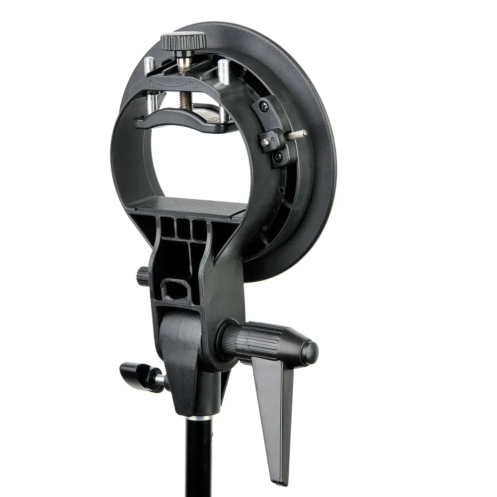 for Studio Photography Flash Diffuser S-Type Speedlite Bracket Bowens Mount Holder + 60 x 60cm Softbox