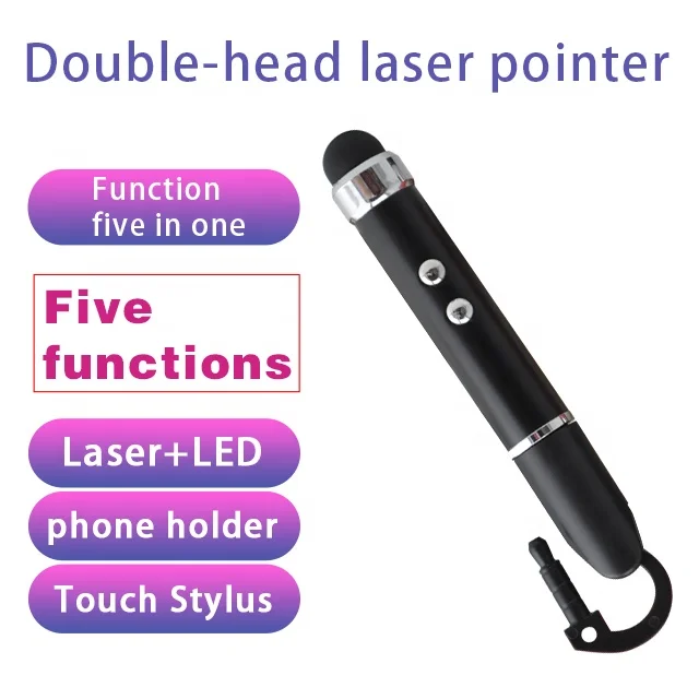 
High-Quality 5 in1 LED Multi-functional Tools Laser Pen 
