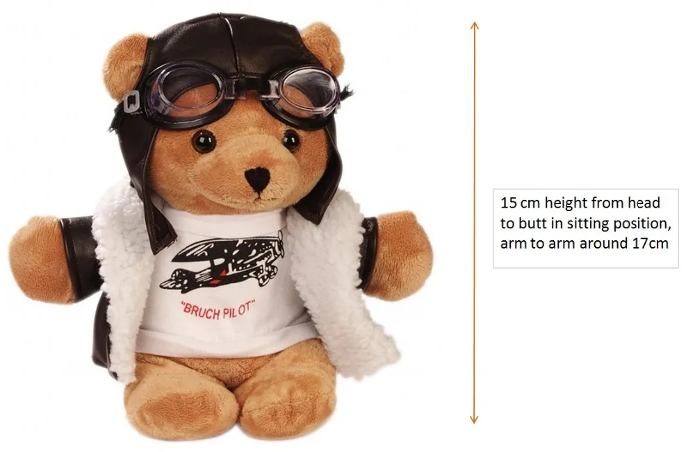 Manufacturer Custom Hot Sale Stuffed Teddy Bear With Jacket Stuffed Aviator Toys