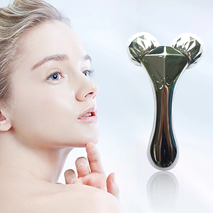 OEM 3d face massage roller skin lifting beauty Y shaped mini massage roller