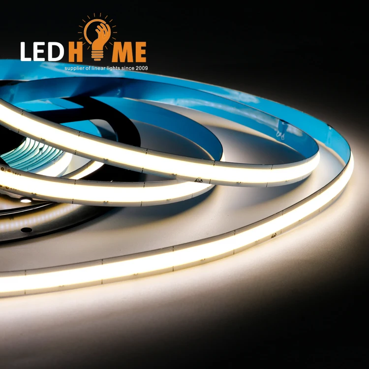 180 градусов большой угол обзора высокая яркость 24 В светодиодов/метр гибкая безточечная Светодиодная лента COB