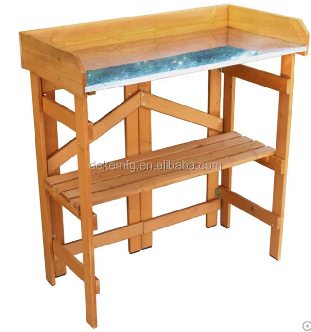 Potting Bench Outdoor Garden Folding Potting Bench DIY Modern Table Furniture Work Bench