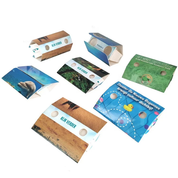 LOW MOQ custom cheap paper folding binoculars for kids