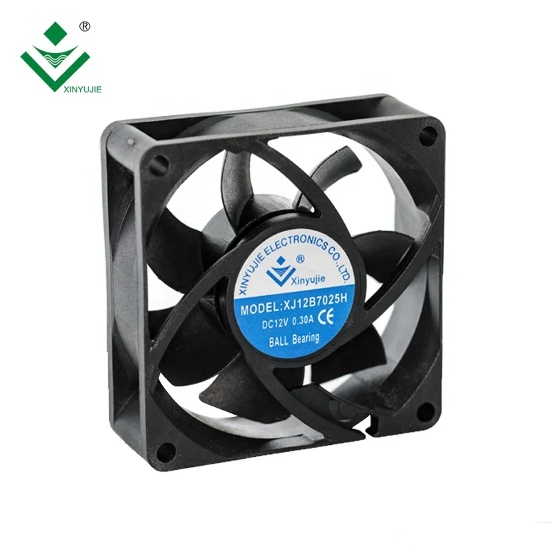 XJ7025H 70mm horizontal air flow 3 volt small fan with terminal