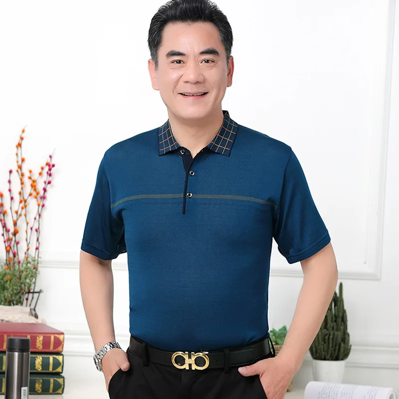 2019 NEW ARRIVAL grandfather short sleeve custom fit soft poly&cotton polo shirt
