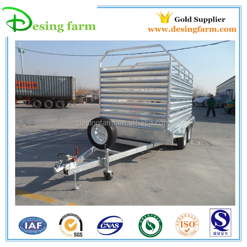 New design Australia semi livestock crate trailer for cattle cow