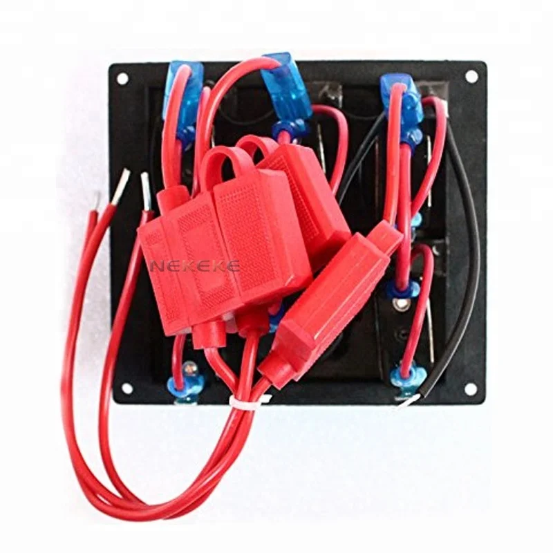 ABS Rocker switch panel 1A 2.1A 15A Fuse Marine Toggle Switch Panel With USB Charger Socket