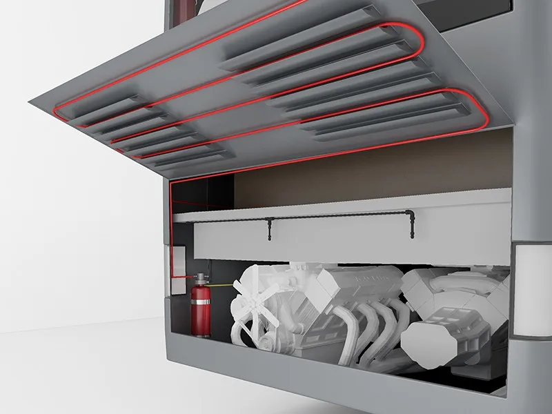 PRI-SAFETY UNECE 107 Certified Bus And Coach AFFF Foam Fire Suppression Systems