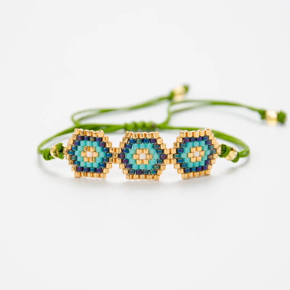 Evil a Eye Bracelet MIYUKI Friendship Bracelets Delicas Seed Beads Handmade Loom Woven Women Jewelry Gifts