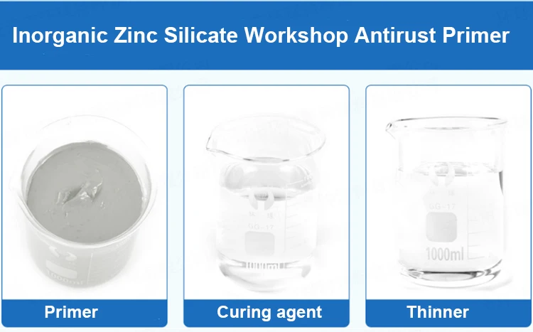 Inorganic Zinc Silicate Workshop Primer high quality paint Shop Primer withstand impact and long-term wind erosion