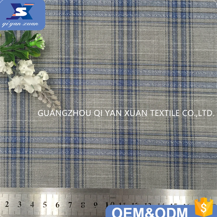 Новый полиэстер вискоза спандекс смешанный материал клетчатый дизайн подходит для мужского костюма Блейзер брюки одежда тканая ткань