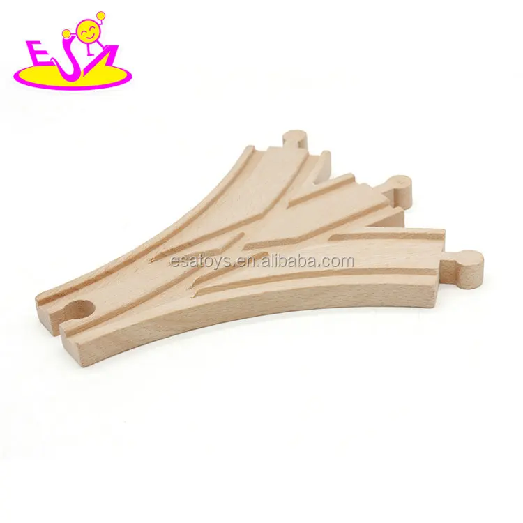 Customize toy train track accessories wooden curved tracks for sale W04C108