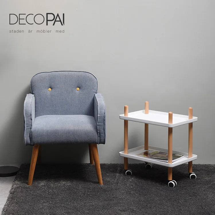 2 tray modern design rolling serving cart block table small coffee tea table