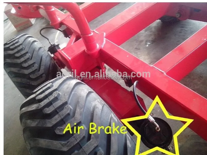 forest equipment tractor use hydraulic log trailer wood trailer timber loading trailer log wagon with crane grapple